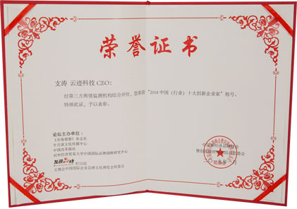 2018 Top 10 Innovative Entrepreneurs in China (industry-level)